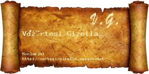 Vértesi Gizella névjegykártya