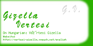 gizella vertesi business card